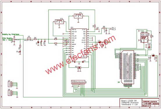 Infineon TDA5225低功耗多协议无线接收方案,图13.TDA5225评估板v1.0电路图  www.elecfans.com,第3张