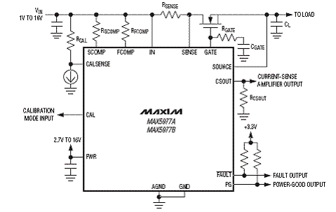 MAX5977A设计的1V-16V热插拔控制方案,第3张