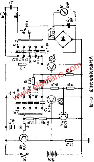 直读式电容测试器电路图,直读式电容测试器电路  www.elecfans.com,第3张