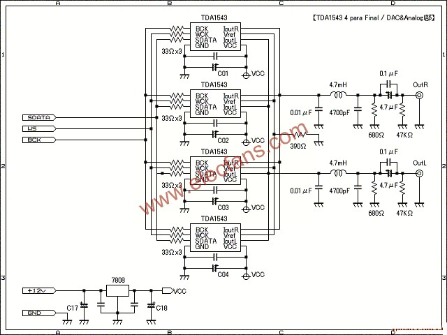 TDA1543数模变换器的特性,TDA1543数模变换器的特性   www.elecfans.com,第2张