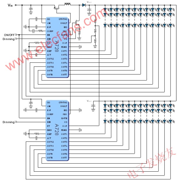 全新LED MonitorTV背光驱动IC系列A732和A,LED Monitor/TV背光驱动IC系列产品A728 www.elecfans.com,第2张