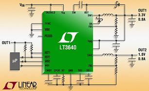 凌力尔特发布双通道降压型稳压器LT3640，具上电复位和看门,第2张
