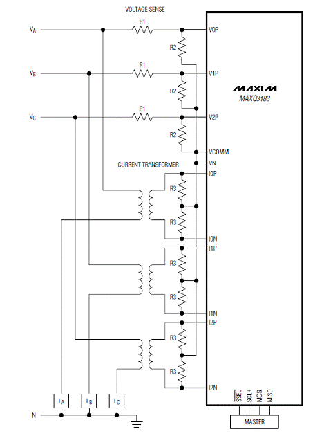 Maxim MAXQ3183电能测量前端方案,第6张