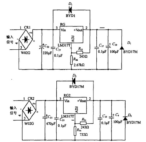 用LM317T设计的三端稳压器电源电路,第3张