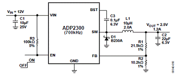 基于ADI ADP230x 的1.2A超小型电流模式DC电源,第8张