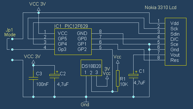 采用NOKIA3310液晶屏及DS18B20制造的数字温度计,第9张