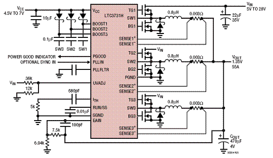 基于LTC3731H的三相DC稳压电源控制设计方案,第3张