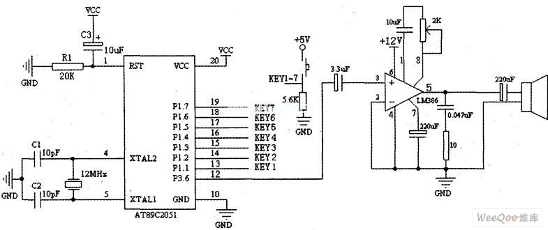 利用TA89C2051设计的电子琴方案,第3张