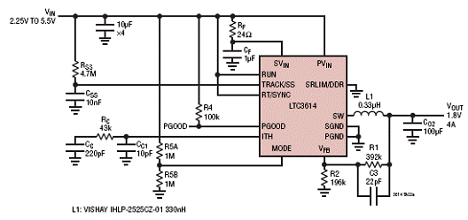 基于LTC3614设计的4A 4MHz同步降压电源技术,第4张