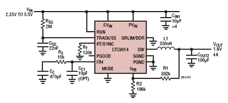 基于LTC3614设计的4A 4MHz同步降压电源技术,第3张