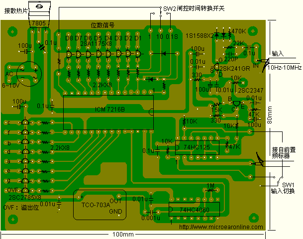 八位150MHz数字频率计的制作,第6张