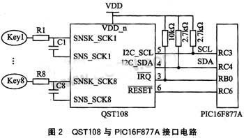 触摸传感器QST108与PIC单片机的接口设计,第6张