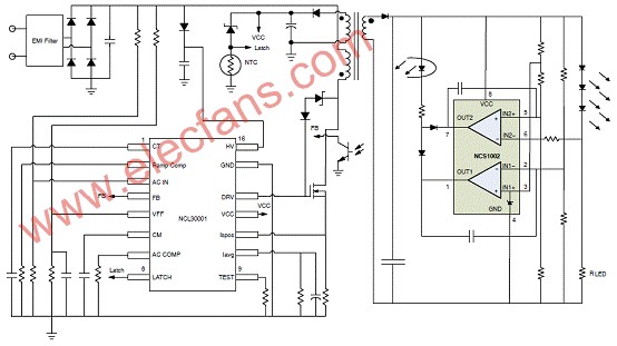 基于NCL30001设计的90W LED驱动技术,第3张