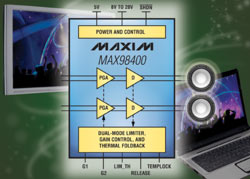 MAX98400A, MAX98400B 集成防钳位和电压限,第2张