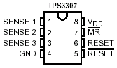 基于电源监控芯片TPS3307的DSP图像处理系统设计, TPS3307管脚图,第2张