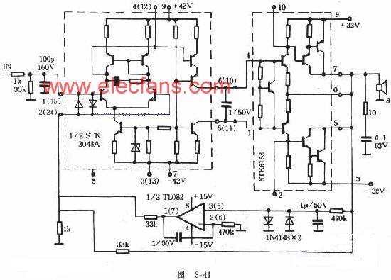 STK6153和STK3048制作的功放电路原理,第3张