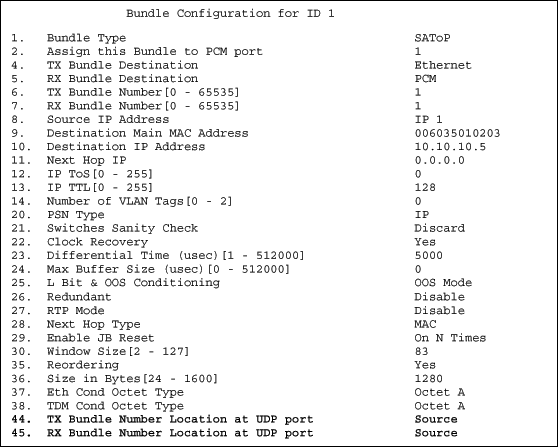 How to make the DS34S132 TDM-o,Figure 5. Bundle Configuration menu of DS34S132.,第6张