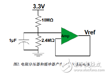 基于微功耗IC设计功能更齐全心率监护仪(HRM),电阻分压器和缓冲器产生0.625 V基准电压,第3张