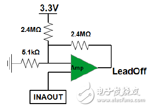 基于微功耗IC设计功能更齐全心率监护仪(HRM),仪表放大器输出连接至导联脱落检测电路的输入端,第4张