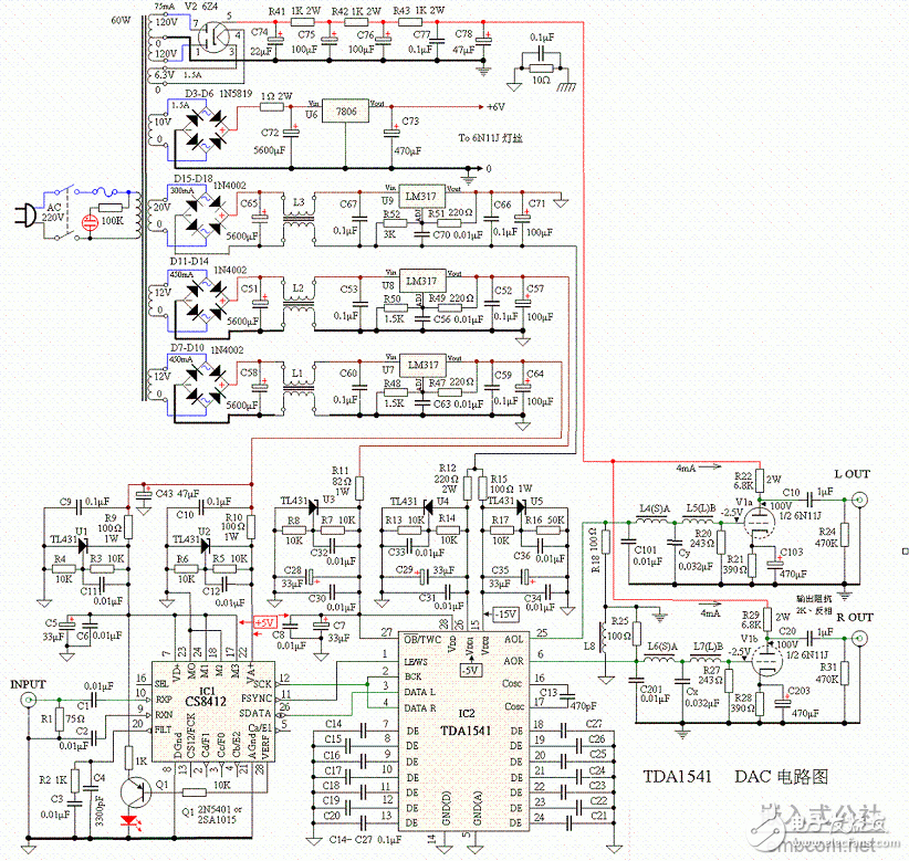 经典胆机线路图集TDA1541NOS DAC(完整胆版),经典胆机线路图集TDA1541NOS DAC(完整胆版).GIF,第2张