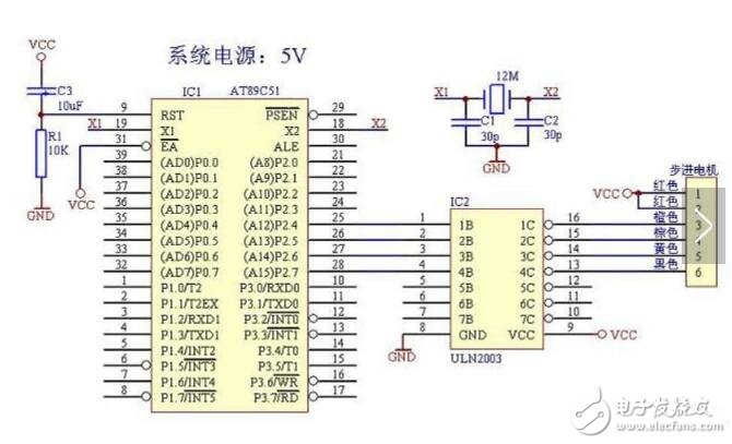 51单片机ULN2003驱动步进电机的典型应用电路图解,51单片机ULN2003驱动步进电机的典型应用电路图,第2张