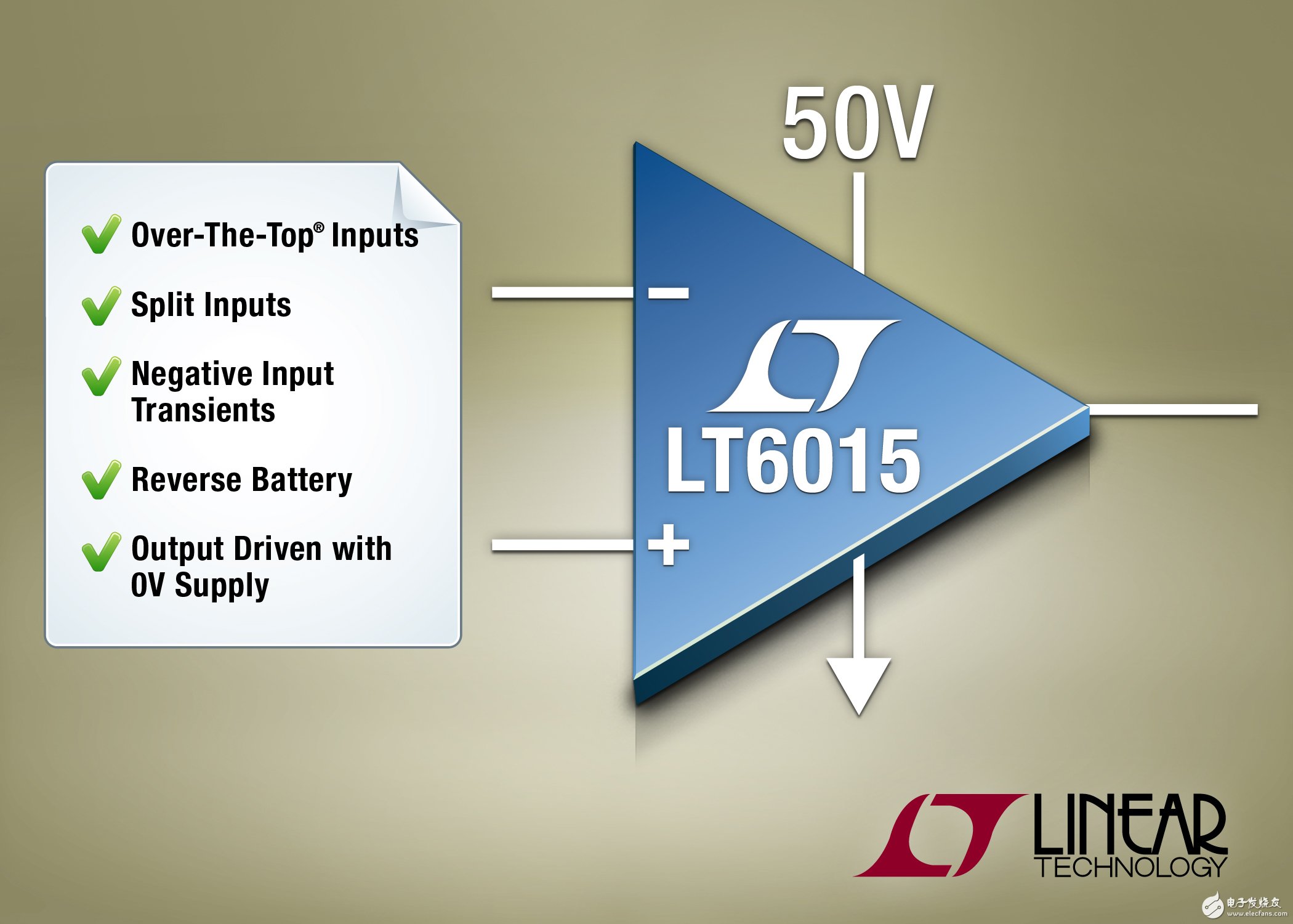 凌力尔特推出单路 Over-the-Top 运算放大器 LT6015,第2张