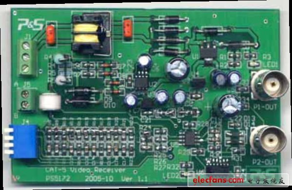 Intersil推出双绞线视频信号传输器件EL5171EL5172,图2：PS5172评估板,第3张