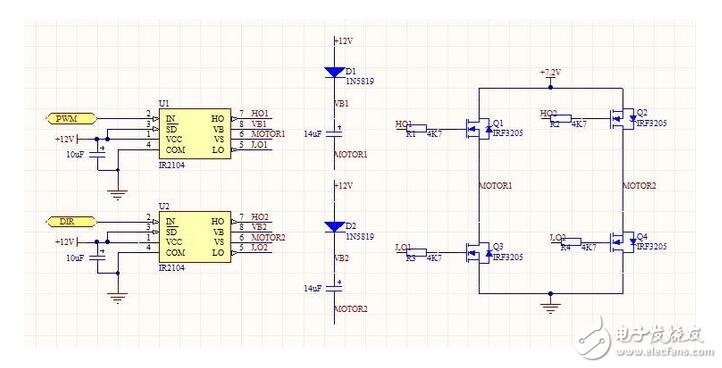 IR2104芯片驱动电路实现智能车差速控制方案,第9张