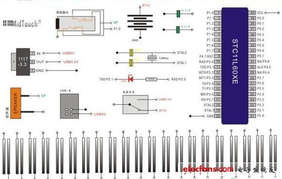 工程师电子制作故事：单片机触摸键电子琴DIY,电路原理图,第4张