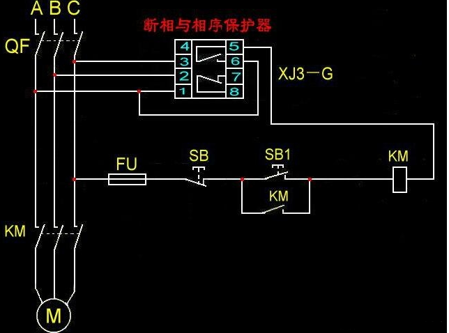 实用断相相序保护器的工作原理图及 *** 作指南,实用断相相序保护器的工作原理图及 *** 作指南,第3张