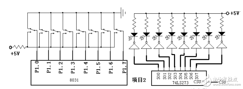 74LS273数据地址锁存器扩展IO输出端口的设计,74LS273数据地址锁存器扩展I/O输出端口的设计,第3张