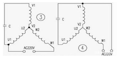 三相电机改为单相运行3种接线方法,第4张