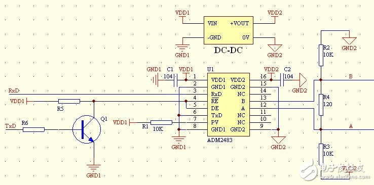 基于RS-485接口的信号隔离自收发电路设计,基于RS-485接口的信号隔离自收发电路设计,第4张