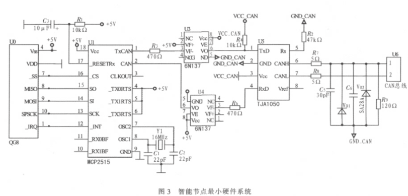 基于CAN智能节点和MC68S08QG8微控制器实现温室测控系统的设计,基于CAN智能节点和MC68S08QG8微控制器实现温室测控系统的设计,第4张