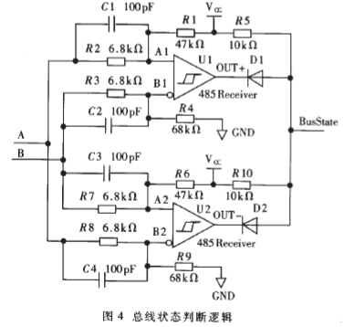 利用硬件监听总线状态的方法实现CSMACD的多主式RS485总线设计,第5张