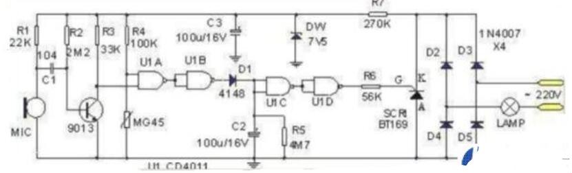 声光控灯座的电路原理图,声光控灯座的电路原理图,第2张