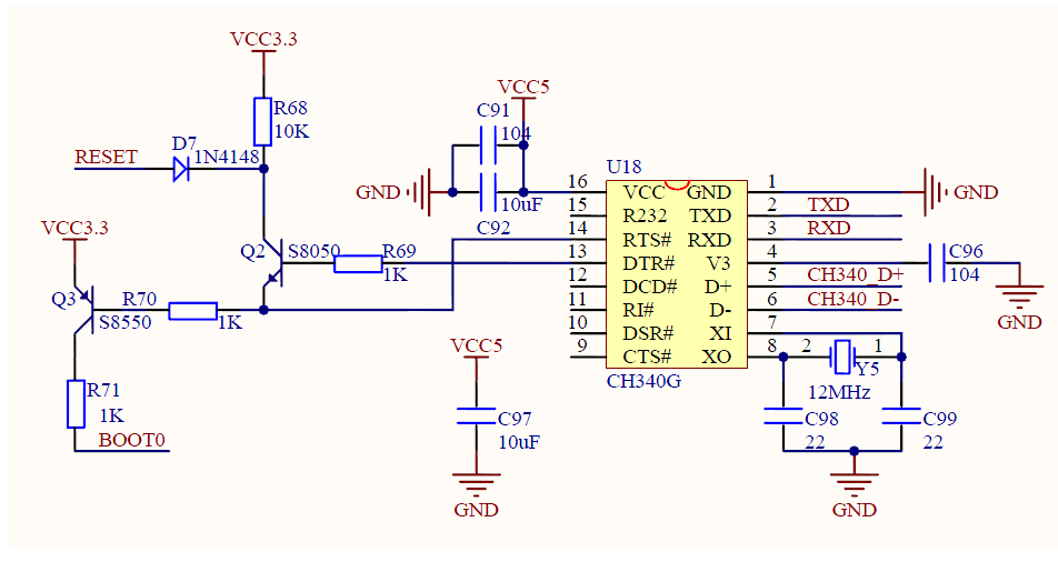 CH340G设计的一键下载电路设计案例,CH340G设计的一键下载电路设计案例,第2张