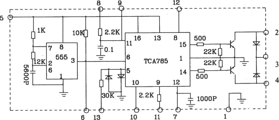 由TCA785可控硅移相触发器实现的三相全控桥触发电路,第6张