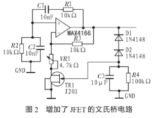 采用MAX5467 10 kΩ数字电位器实现文氏桥振荡器电路的设计,第6张