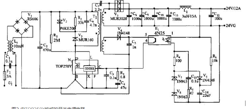 TOP250Y开关电源的工作原理及关键电路参数设计,第3张