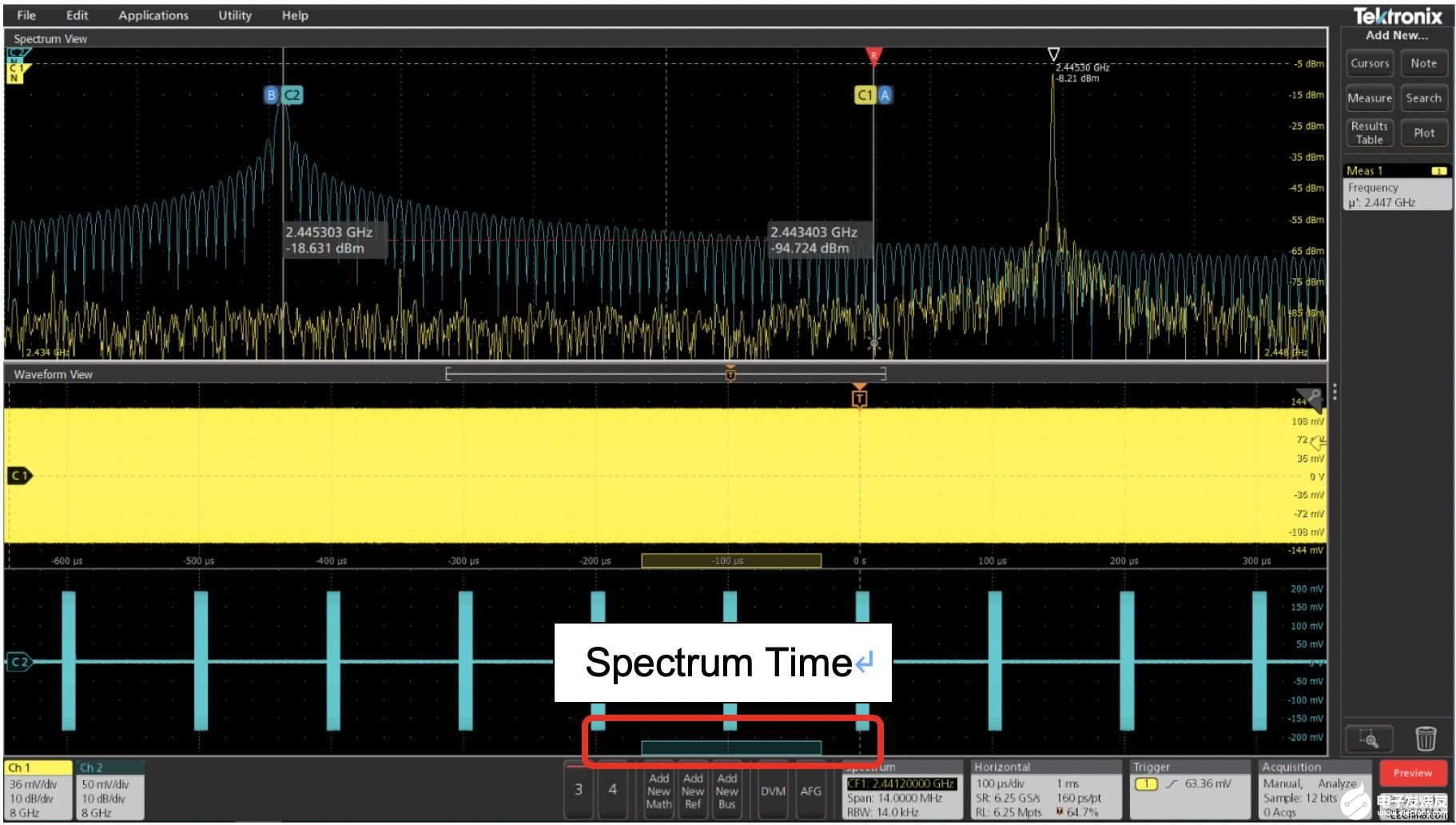 泰克示波器新频谱分析功能Spectrum View的特点和应用场景,第3张