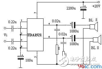 TDA1521接成OTL电路的接法,TDA1521接成OTL电路的接法,第2张