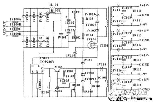 380V AC输入多路输出小功率辅助开关电源电路结构及工作原理,380V AC输入多路输出小功率辅助开关电源电路结构及工作原理,第3张