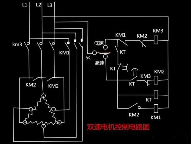 双速电机控制原理图,双速电机控制原理图,第2张