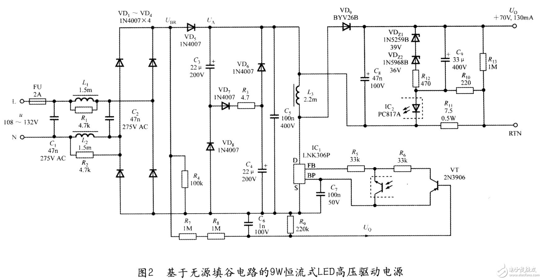 基于无源填谷电路的LED高压驱动电源设计分析,基于无源填谷电路的LED高压驱动电源设计分析,第7张