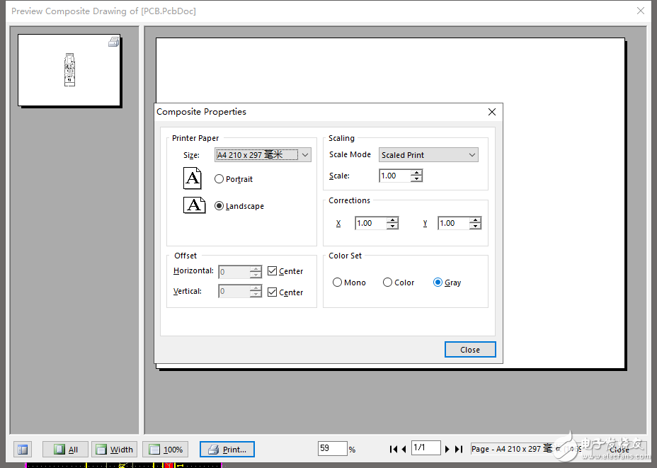 Altium Dsigner设置PCB文件等比例打印流程,Altium Dsigner设置PCB文件等比例打印流程,第4张