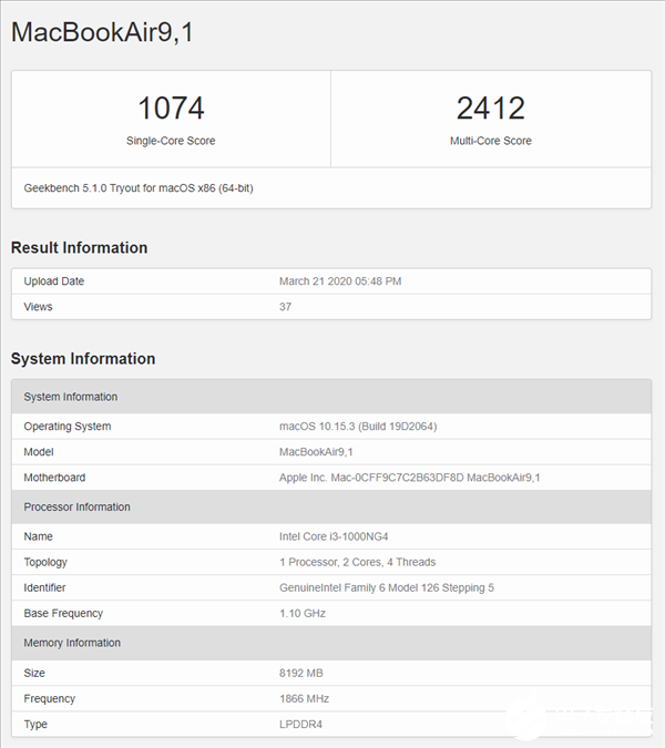 MacBook Air定制版处理器参数公布 均为Ice Lake-Y系列超低功耗版本,第3张