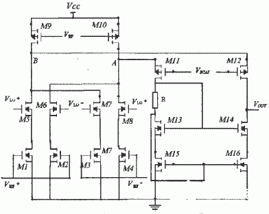 基于电源电压提供合适的静态偏置实现低压低功耗混频器电路的设计,第6张