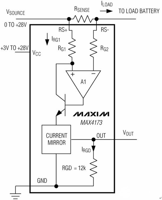 MAX4173检流放大器早高端电流检测中的应用,第5张