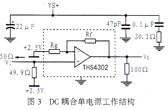 宽带固定增益放大器THS4302的工作原理和应用电路分析,第4张